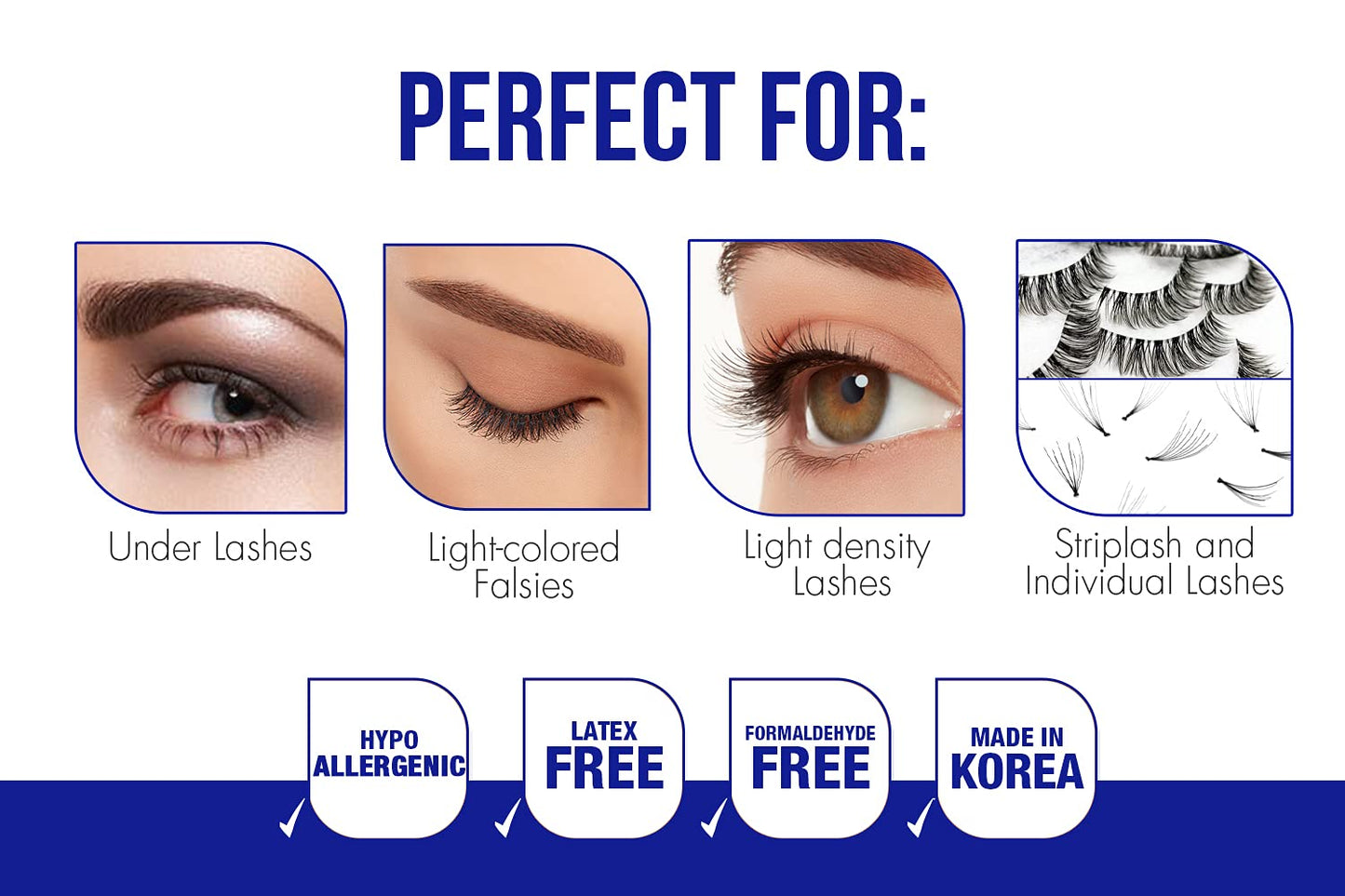 DUO Quick-Set Strip Lash Adhesive – Clear, Waterproof, Long-Lasting Lash Glue, Fast-Drying for False Lashes, 0.18 oz, 1-Pack