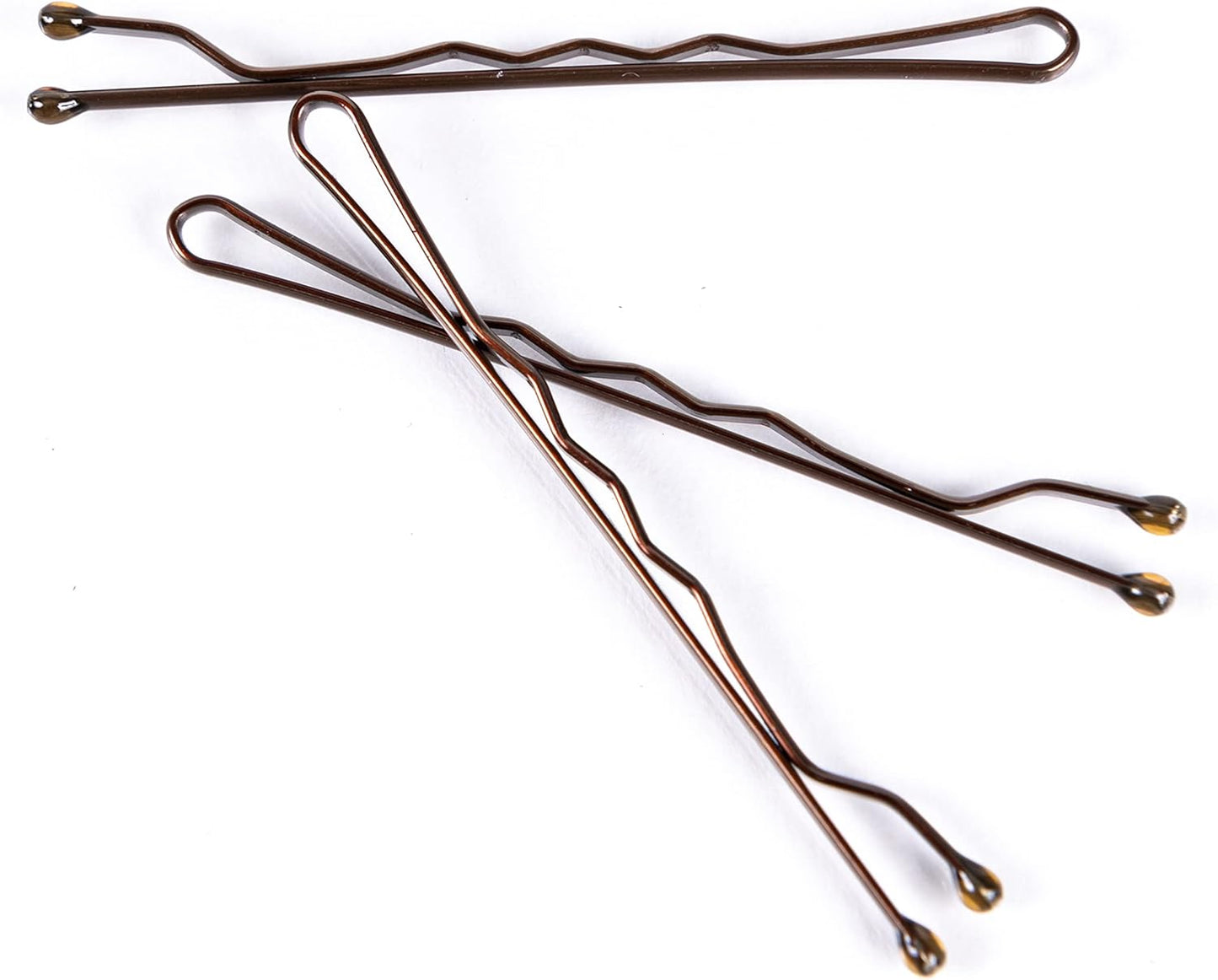 Amazon Basics Bobby Pins, Brown Hair Pins for all Hair types, 72 Count