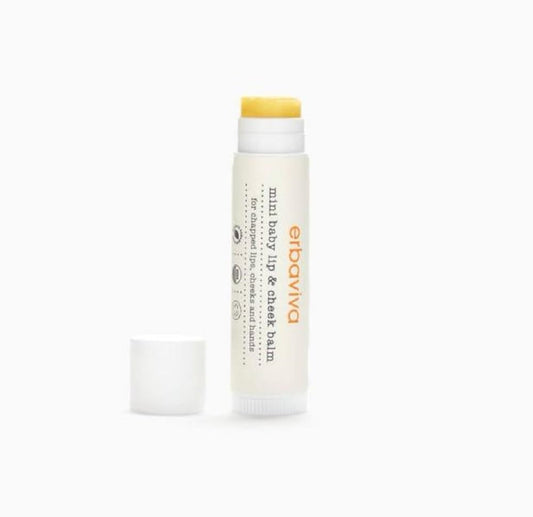 Erbaviva Organic Mini Lip & Cheek Balm – Moisturizing Stick for Baby & Adults | USDA Organic, Shea Butter & Calendula for Dry, Chapped Skin | Lip, Cheek & Hand Protection