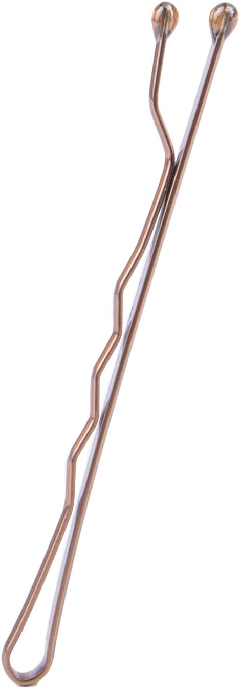 Amazon Basics Bobby Pins, Brown Hair Pins for all Hair types, 72 Count