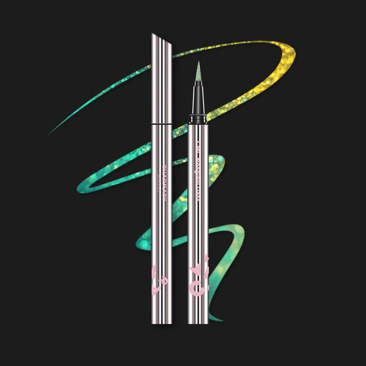 CHARMACY New Chameleon Liquid Eyeliner, Liquid Glitter Eyeliner, Highly Pigmented, Metallic MultiColor Shifting waterproof Eyeliner, Ultra-Fine Tip, Longwearing, Smudge-proof (A04 Ocean Glint)