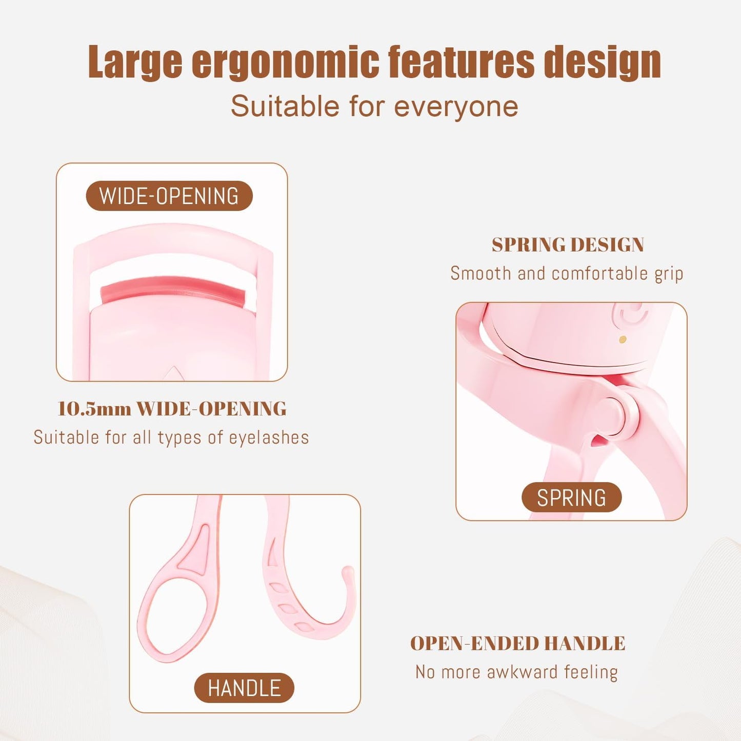 2025 C-Shaped Heated Eyelash Curler Fast Heat Up in 5s - Rechargeable Electric Eyelash Curler for 24H Long Lasting Curls - Safe Anti-Burn Lash Curler Elevate Your Beauty with Stunning Lashes