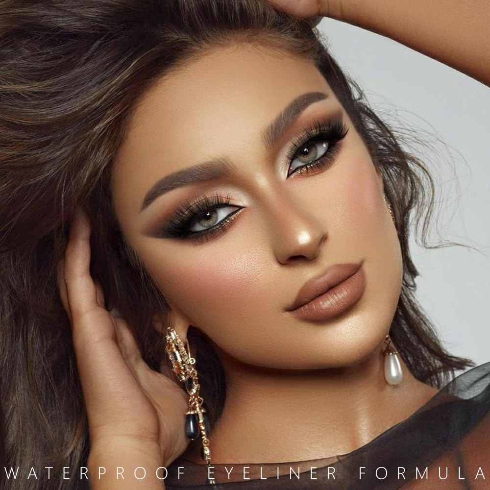 evpct Brown Eyeliner Pencils for Eyes, Brown Colored Eye Liner Pencil Pen Makeup Waterproof Smudge Proof, Colored Gel Waterline Eyeliner Liquid, Face Eye Paint Stick Lipstick Halloween Makeup 11