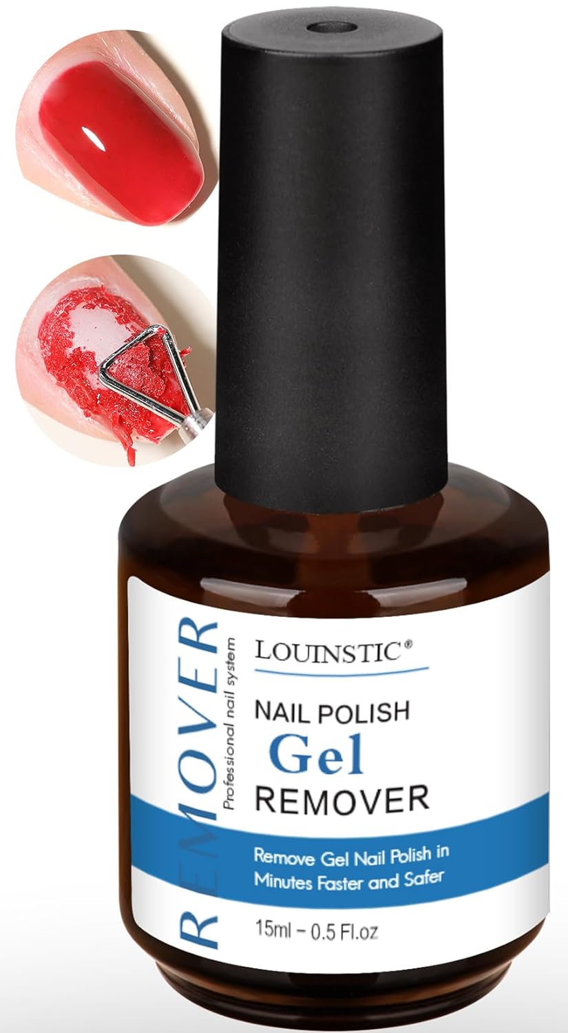 LOUINSTIC Gel Nail Remover - 1 PC,Fast Acting, No Soaking or Wrapping,2-5 Minutes to Easily Remove Gel Nail Polish,Gentle on Nails, Portable Design, Ideal for Home Nail Care Kit