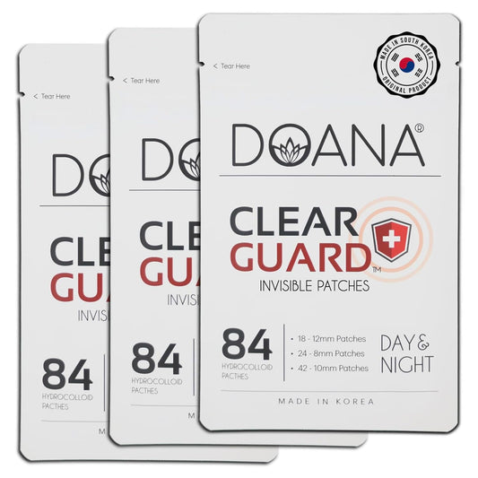 Korean Pimple Patches - 252 Count / Hydrocolloid Spot Stickers in 3 Sizes for Skin Imperfections. Covers Blemishes and Spots for Improved Appearance. Facial and Body Stickers, Day and Night Use