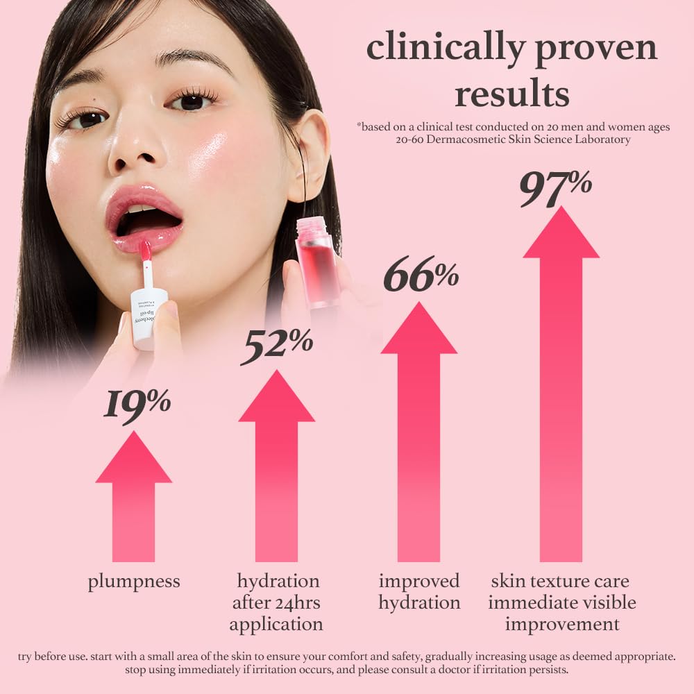 NOONI Korean Lip Oil - Applecherry | Long-Lasting, Moisturizing, Plumping, Revitalizing for Dry Lips, Waterproof, No Peel Off, Hydrating, Nourishing Crystal Clear, 0.12 FL Oz