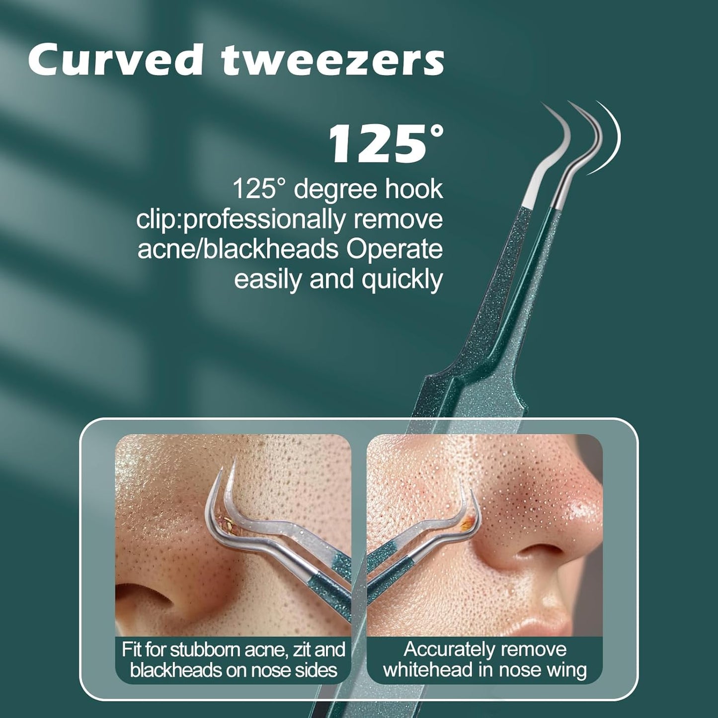 WSYUB Blackhead Tweezers,Upgrade Professional Facial Blackhead Remover Tweezers, Extraction Tools for Estheticians,Ingrown Hairs Tweezers