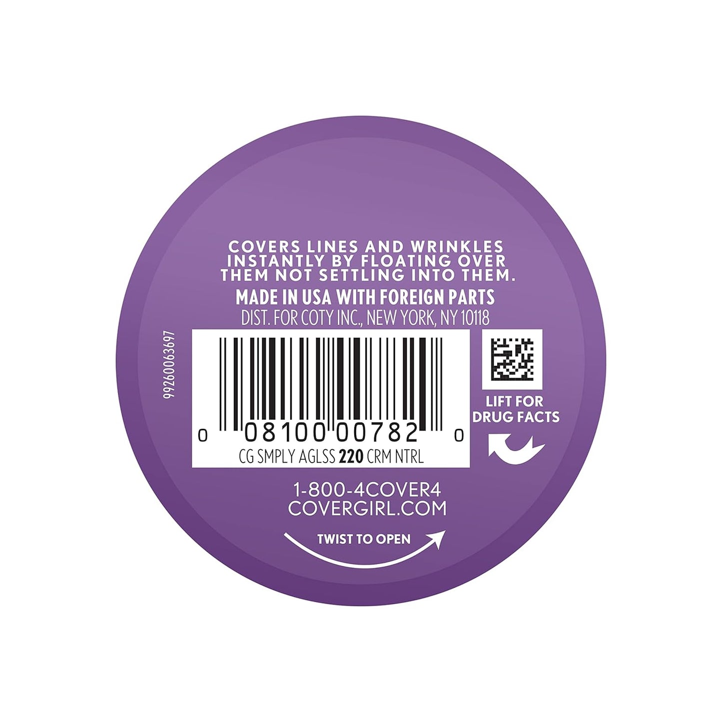 COVERGIRL & Olay Simply Ageless Instant Wrinkle-Defying Foundation, Creamy Natural 0.44 Fl Oz (Pack of 1) & Classic Color Blush Soft Mink, Long Lasting Glowing, 0.27 fl oz,Pink Blush