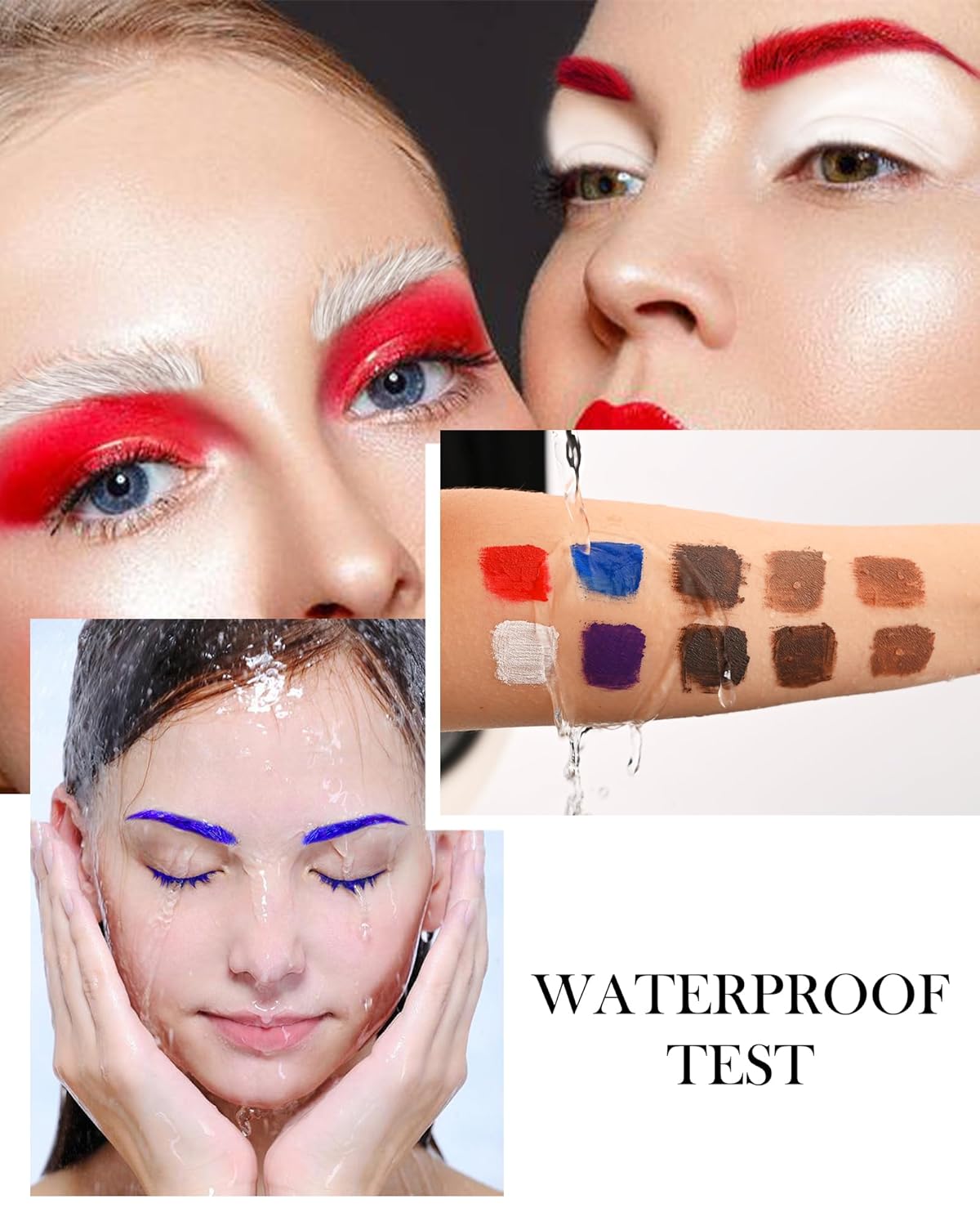 Tinted Eyebrow Gel Mascara- 1Pcs Long Lasting Waterproof Green Tinting Eye Brow Glue Colored Mascara, Dark Green Brow Filler Curling rimel de pestañas,Mother‘s Day Makeup Gift for Women Girl-#12