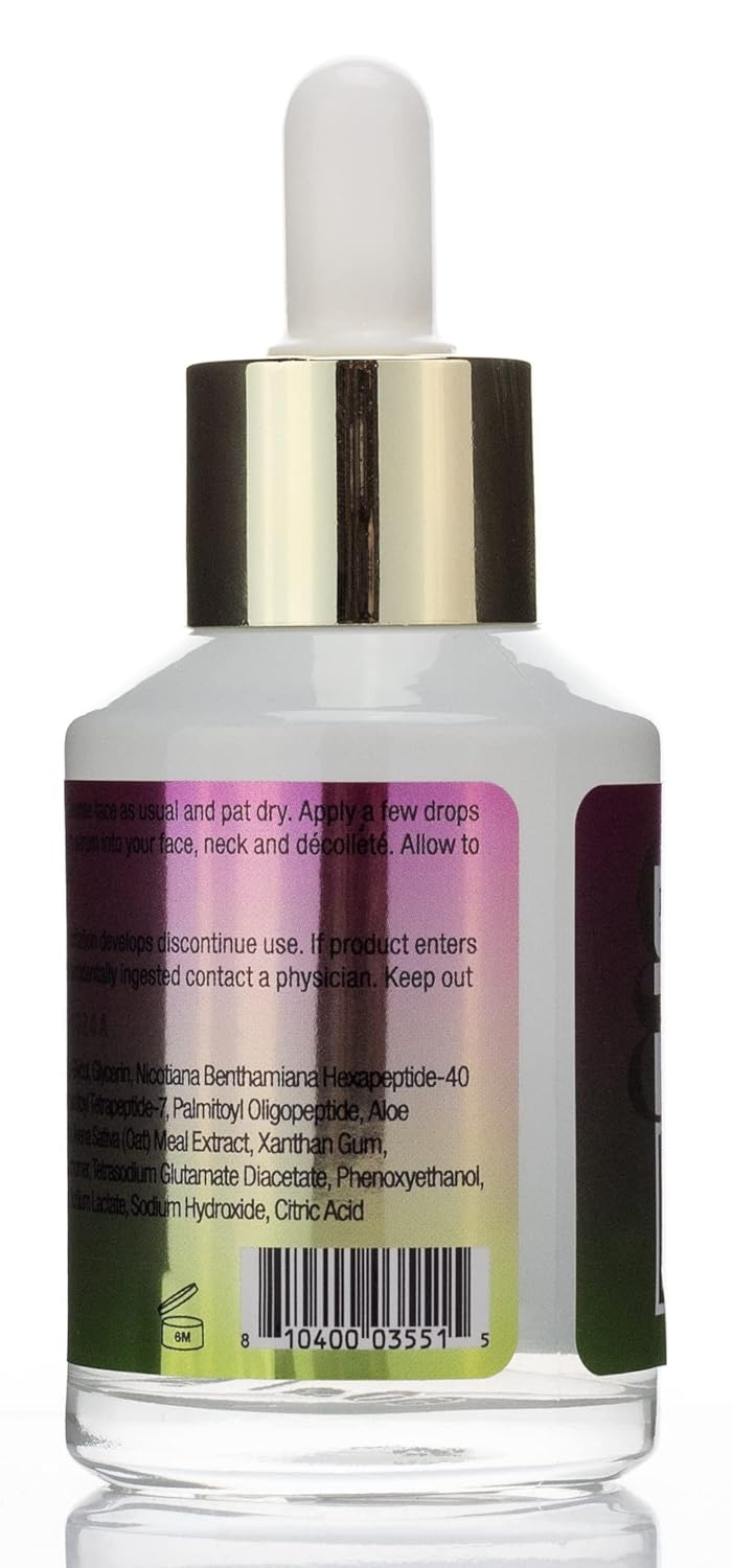 Collagen & Peptides Plumping Skin Care Facial Serum. Anti Aging Neck & Face Skincare Serum Helps Reduce Appearance Of Crepey Skin, Aging Complexions, Sagging Skin, & Wrinkles, Large 2 Fl Oz