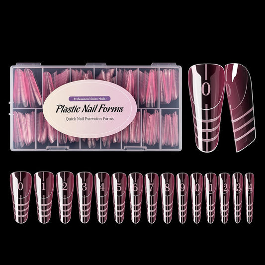 NMKL38 Pink 150PCS Dual Nail Forms 15 Sizes