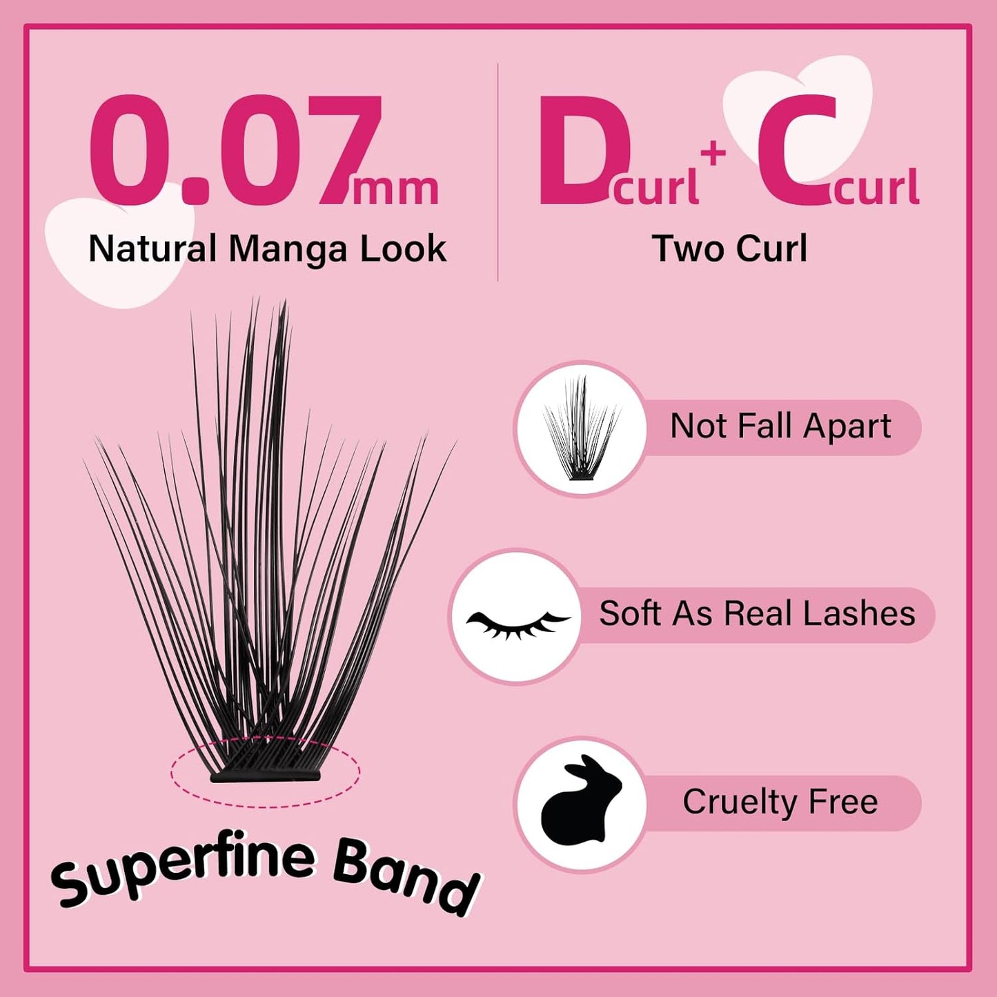 280 Pcs Individual Lashes 40D Mixed Lash Clusters Devil Style Lashes That Look Like Eyelash Extensions Wispy Lashes DIY Individual Lashes At Home (40D-C-8-16mix,Manga)