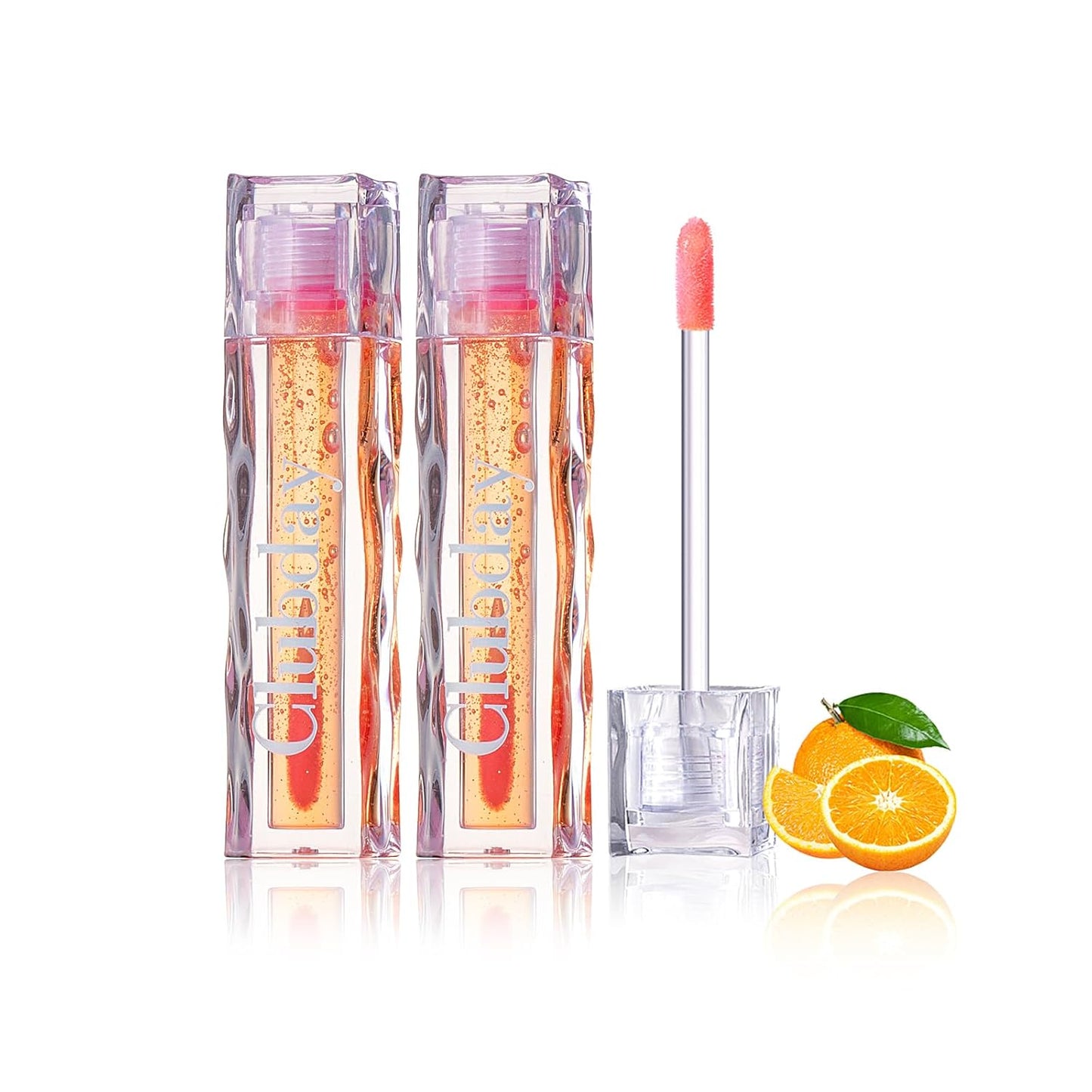 Color Changing Lip Oil, Magic Warm Change Moisturizing Lip Balm, Fruit Flavoured No-Sticky Plumping Lip Oil Long Lasting Hydrating High Shine Lip Care 0.16oz/4.5ml (2Pcs Set)-04