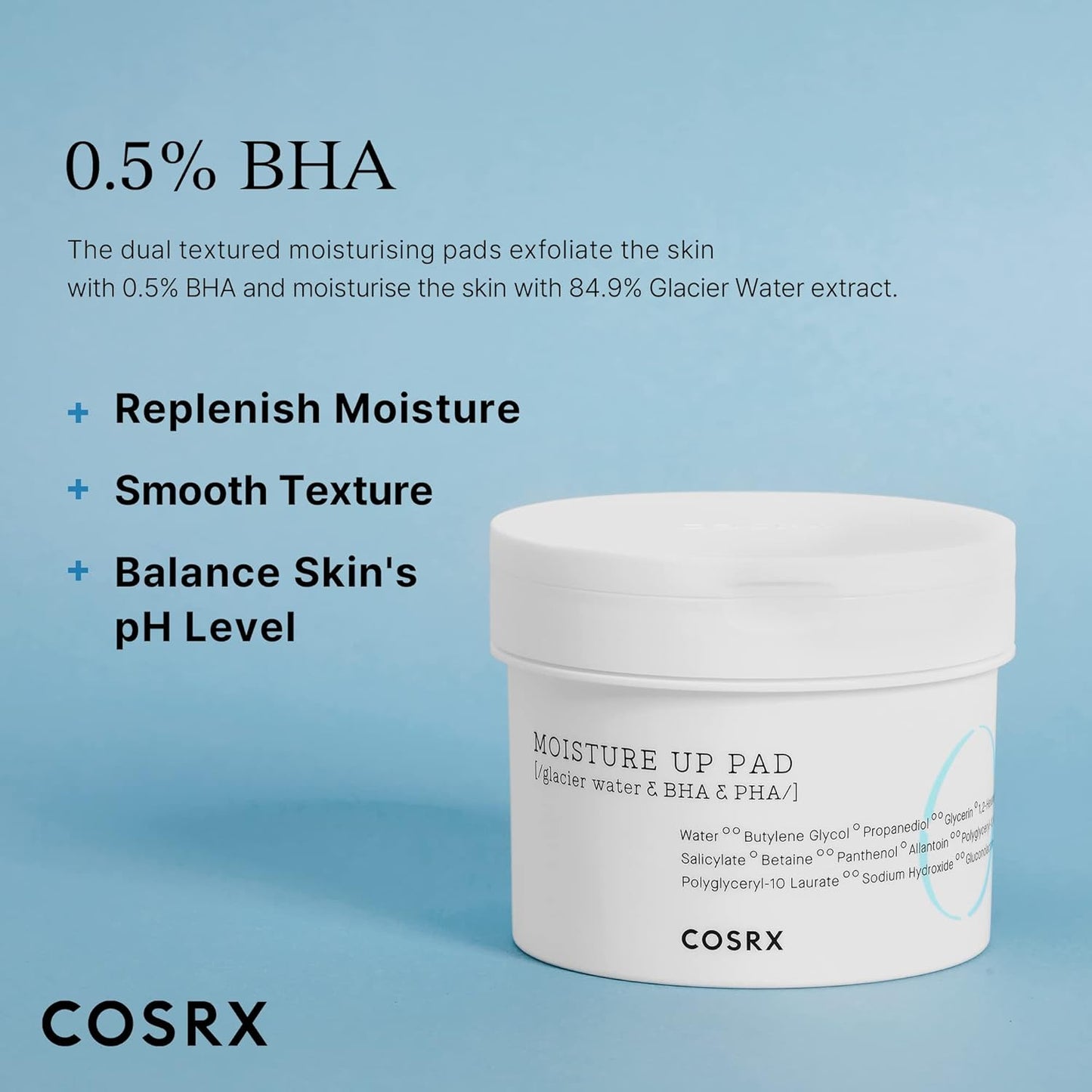 COSRX Propolis Toner Pads 70 Sheets, BHA, Gentle Daily Exfoliant for Sensitive Skin, Preventing Breakouts, Moisturizing, Nourishing, Blemish Care, Korean Skin Care