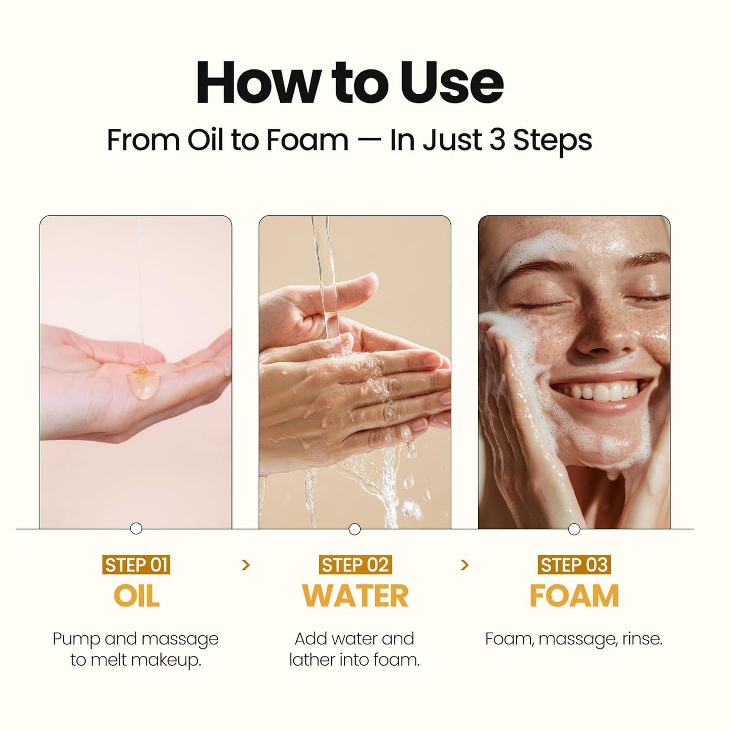 [K-Beauty] PuriteaToc Oil to Foam - All-in-One Korean Face Wash OilBased Foaming Facial Cleanser - Deeply Hydrating & Moisturizing Makeup Deep Cleansing Oil for Dull Skin (3.88 fl oz)