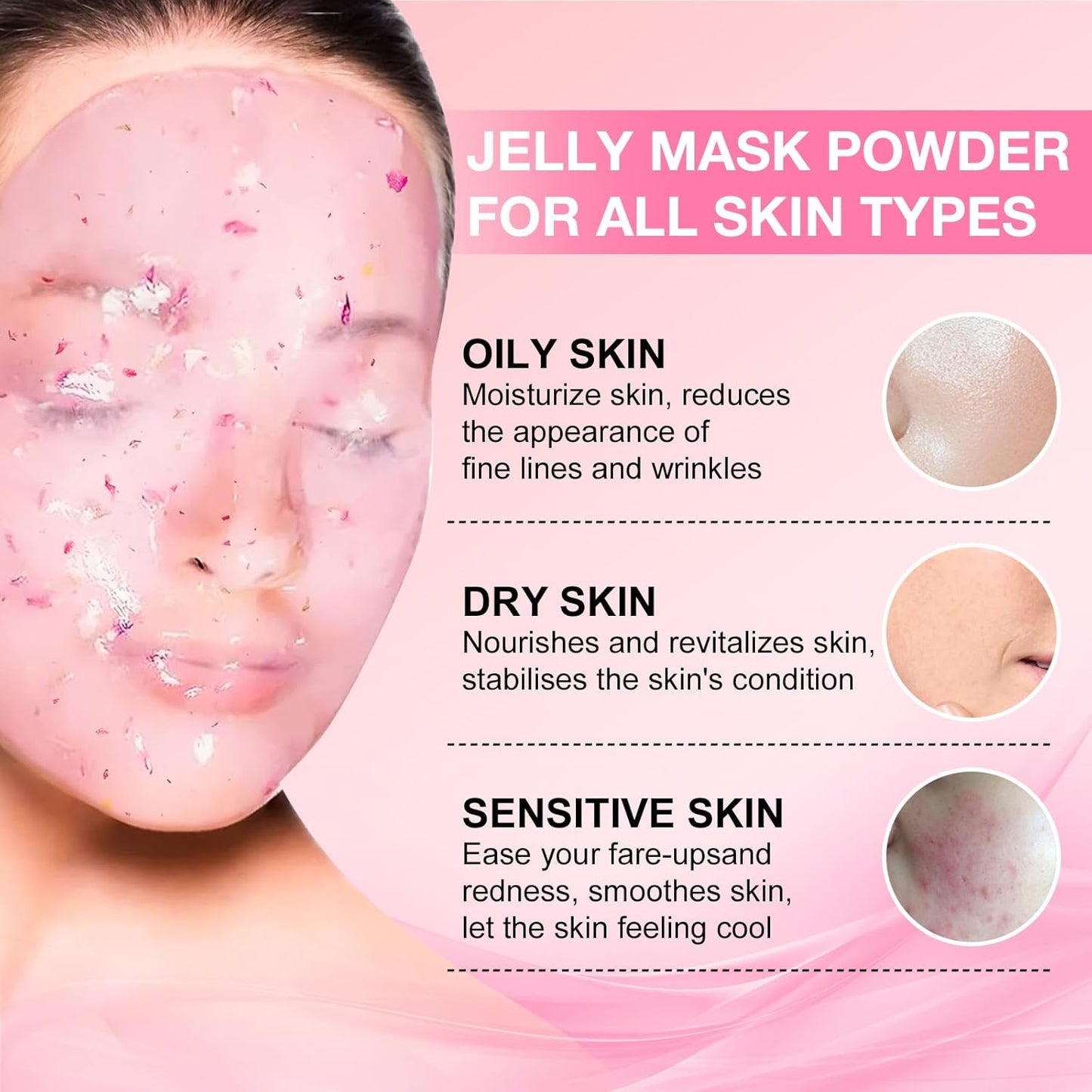 Jelly Mask for Facials Professional, Hydrating & Moisturizing Peel-Off Natural Gel Face Mask SkinCare, Professional Spa Use Jelly Face Masks, Deep Hydration & Glow 23 Fl Oz (Bulgarian Rose)