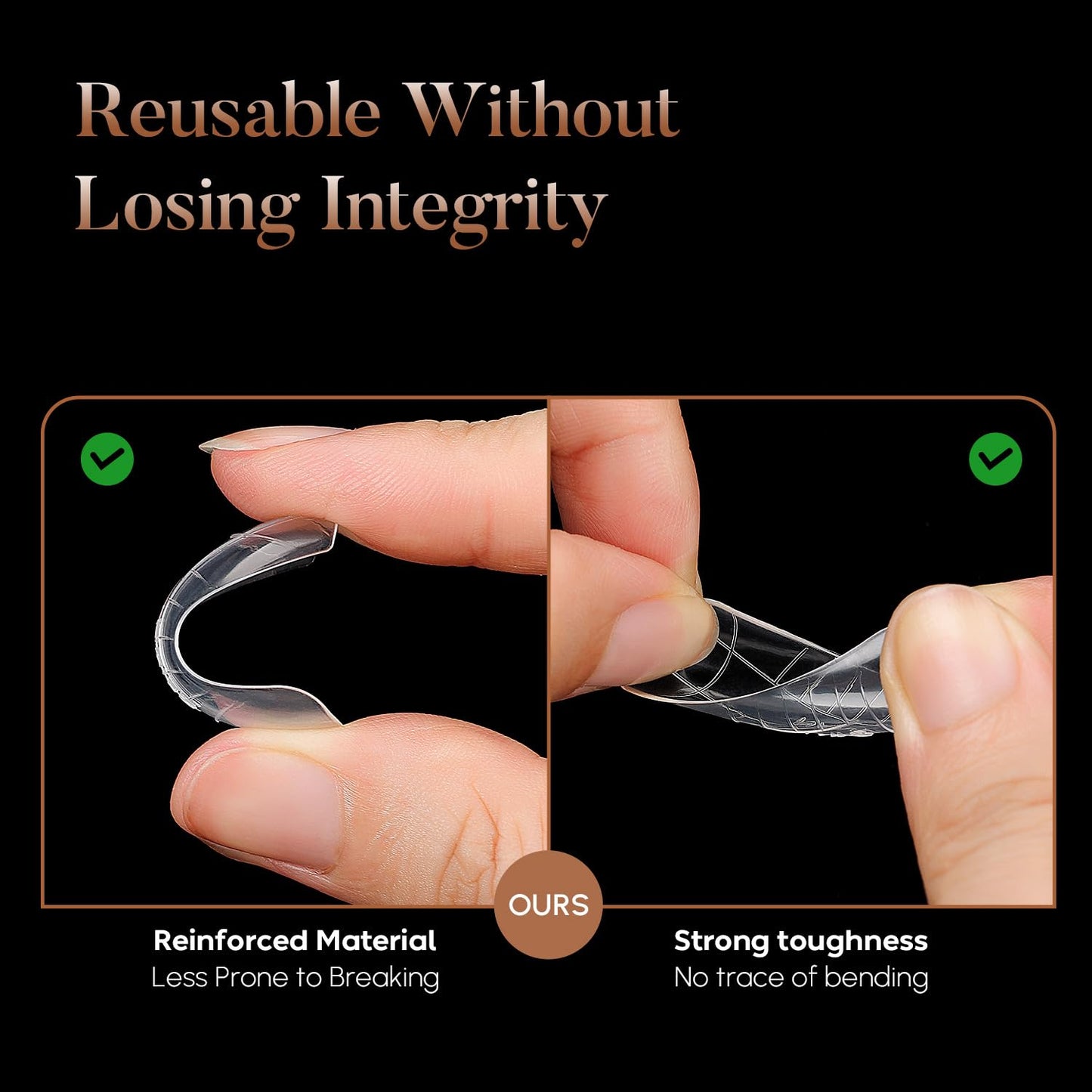 Poly Extension Gel Dual Nail Forms, 120pcs Nail Molds for Builder Extension, 5 Style 12 Size Dual Forms for Gel Nail Tips Nail Art Design Salon DIY Kit 2