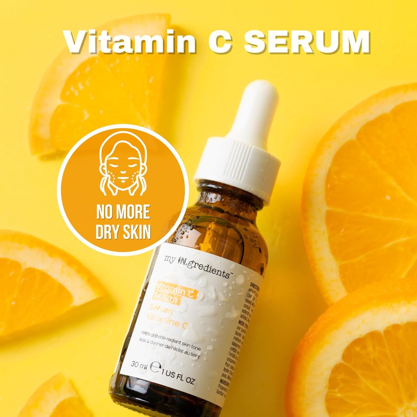 Masque Bar My Ingredients 12% Vitamin C Face Serum - Fades Age Spots, Pore Refining, Wrinkle Repair, Dark Circle Reduction, Hydrating, Even Skin Tone, Oil & Cruelty-Free Korean Skincare
