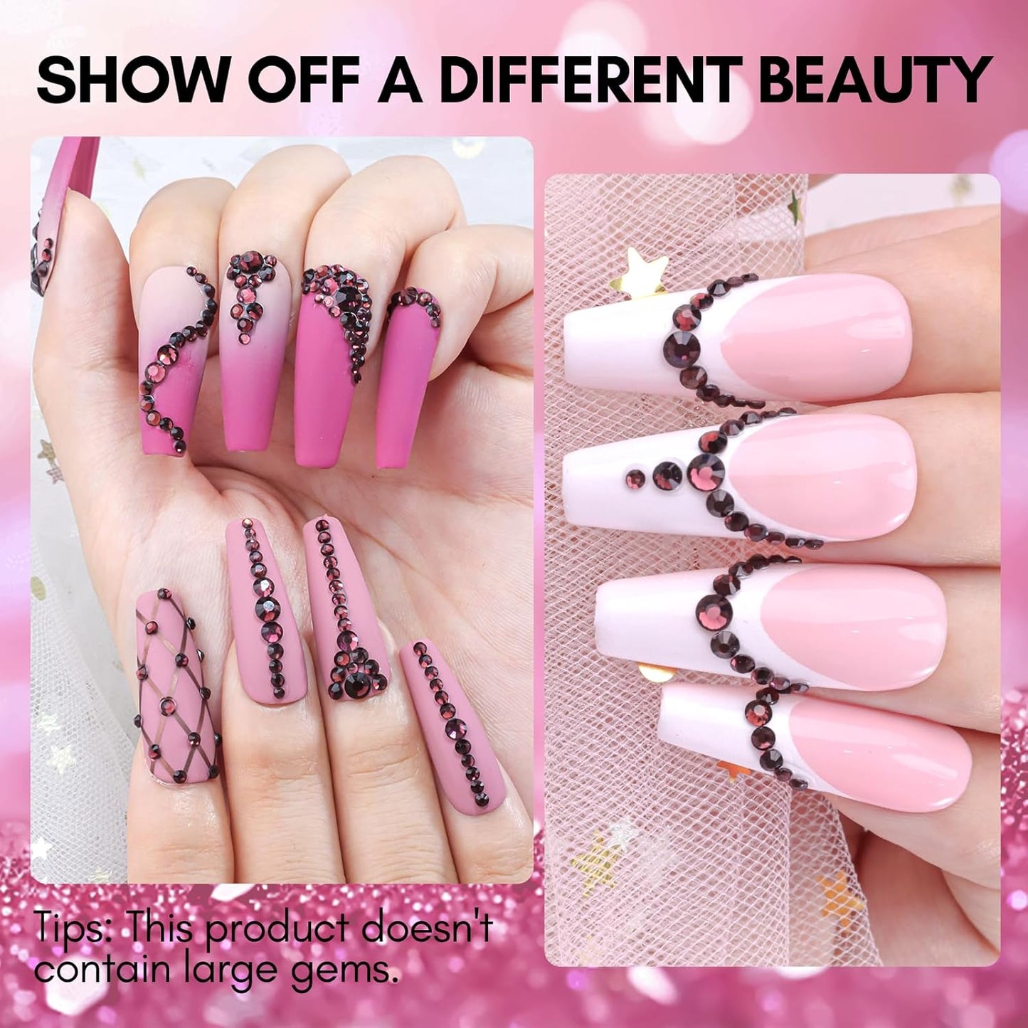 Makartt Dark Purple Nail Rhinestone Flatback Rhinestone Round Amethyst Crystal Glass Nail Charms Diamonds Nail Jewels Rhinestones for DIY Crafts Makeup Nail Art Supplies Accessories Christmas Gift