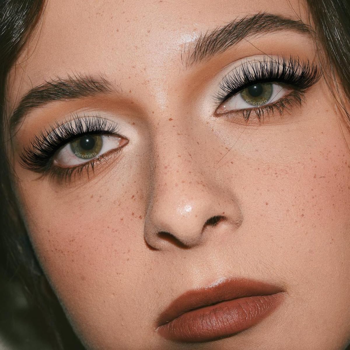 Mink Lashes False Eyelashes Natural Look Wispy Cat Eye Flat Lashes 3D Mink Lashes Natural Fake Lashes 18mm Strip Lashes Pack 7 Pairs