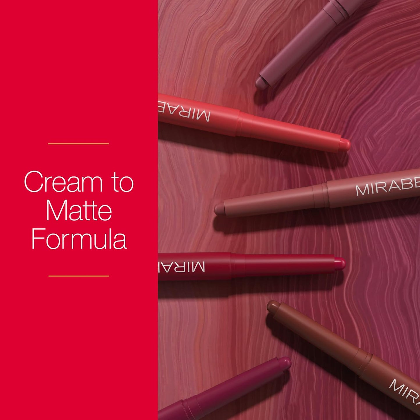 Mirabella - Velvet Matte Lip Crayon, Retractable Highly-Pigmented 2-in-1 Makeup, Long-Lasting Hydrating Lipstick Crayon + Lip Liner, Moisturizing Cream-to-Matte Lipcare Formula, Nearly Nude