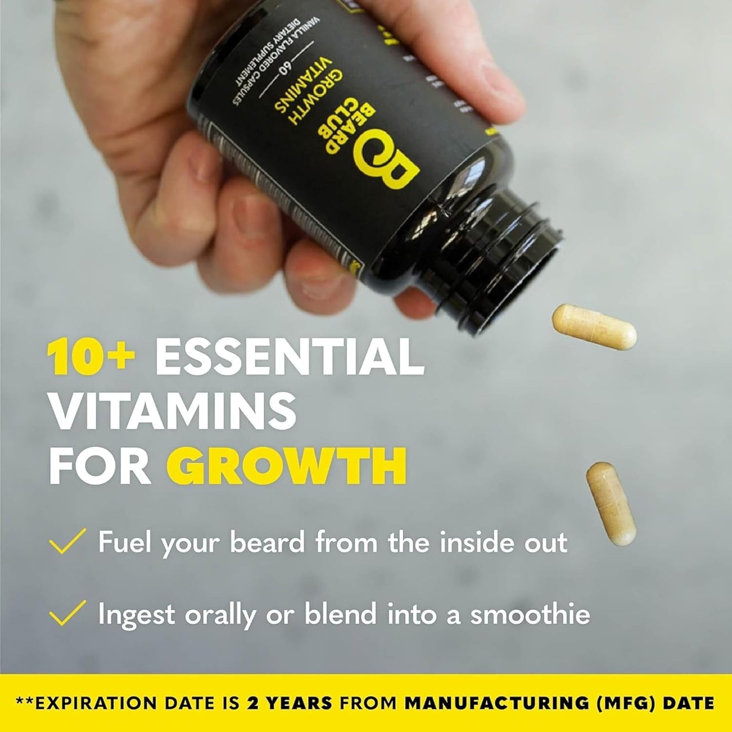 The Beard Club Titanium Beard Growth Kit - Derma Roller, Growth Oil, Vitamins, Vitamin Spray, Biotin Balm, Thickening Conditioner, Shampoo, Straight Razor, Scissors, Comb, Cleansing Spray - Gift Set
