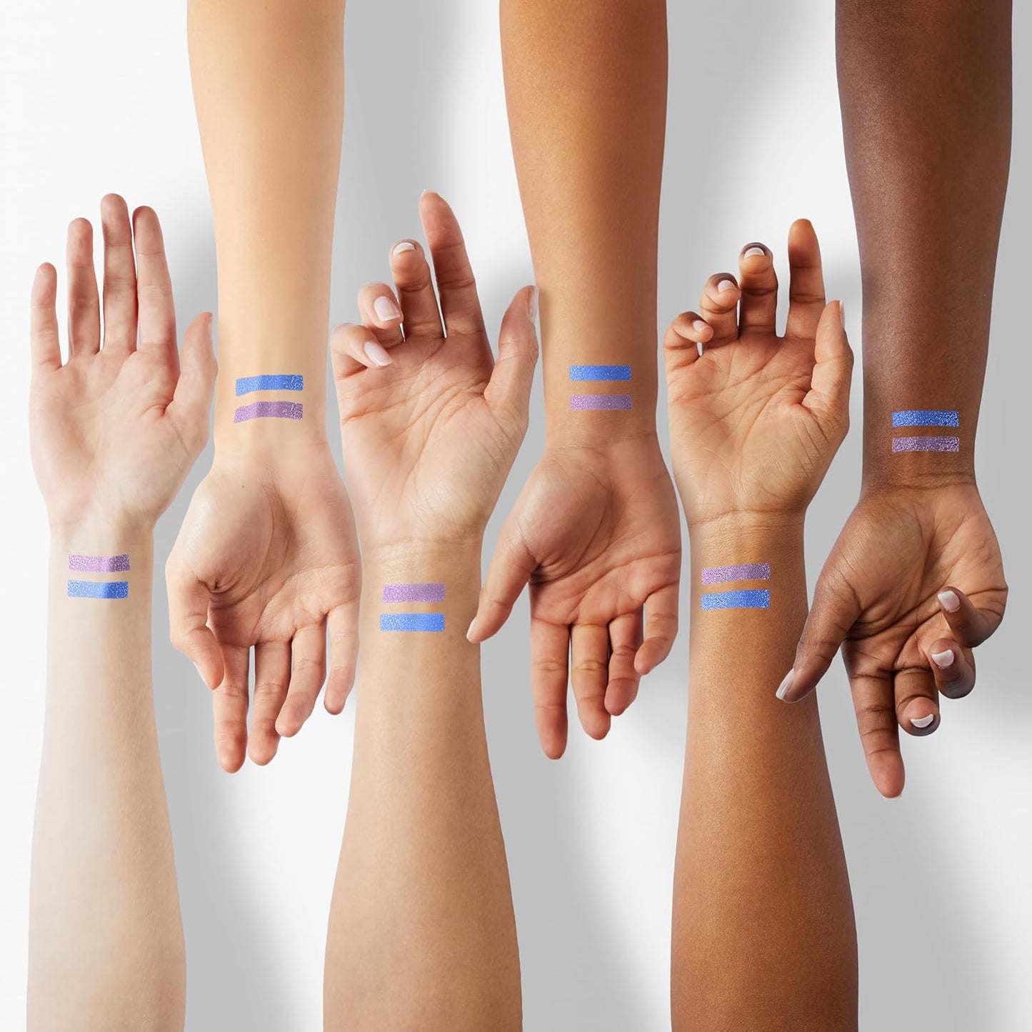 evpct 2Pcs Royal Blue Purple Liquid Glitter Eyeliner Set, Shimmery Finish