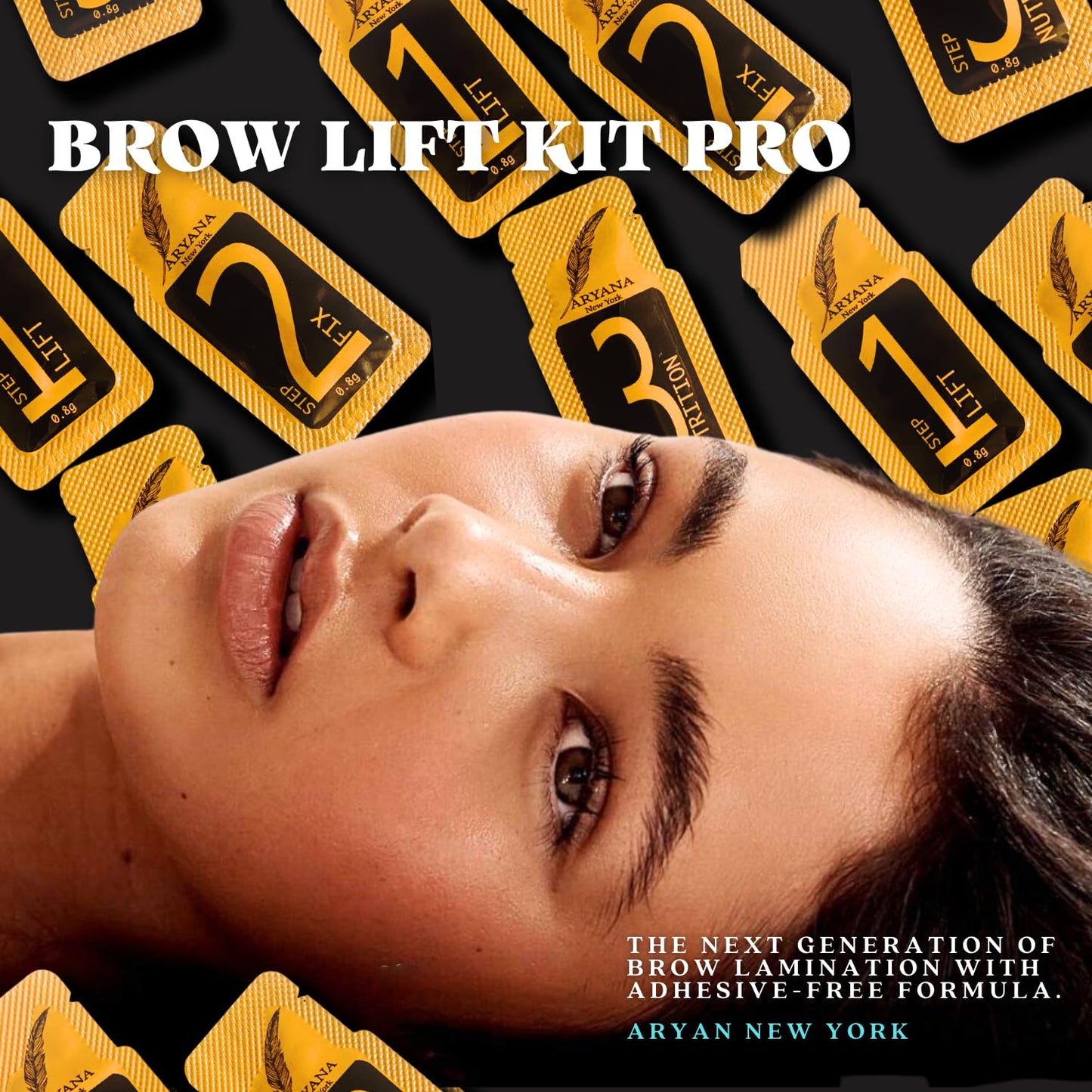 ARYANA NEW YORK Eyebrow Lamination Kit Professional | At Home DIY and Salon Use brow lamination kit | Instant Lift For Fuller Eyebrows | Brow Lift Sachet Professional Series