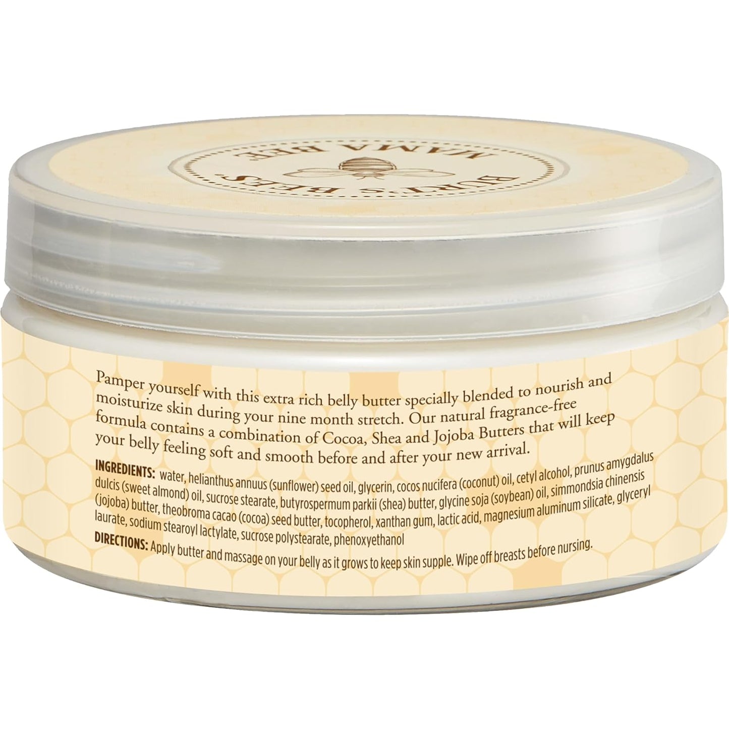 Burt's Bees Mama Bee Belly Butter, Fragrance Free Lotion, 6.5 Ounce Tub