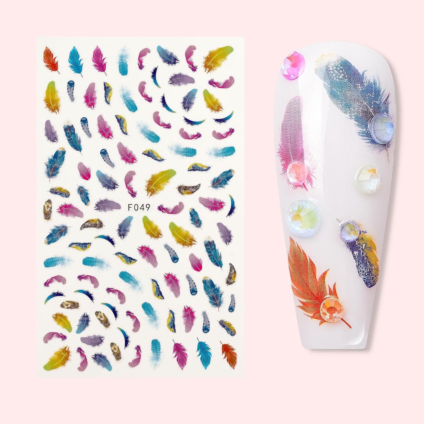 Makartt Nail Decorating Kit Including Designer Nail Stickers, Vivid and Vibrant Colorful Nails Rhinestones DIY Accessories for Nails Art and Salon