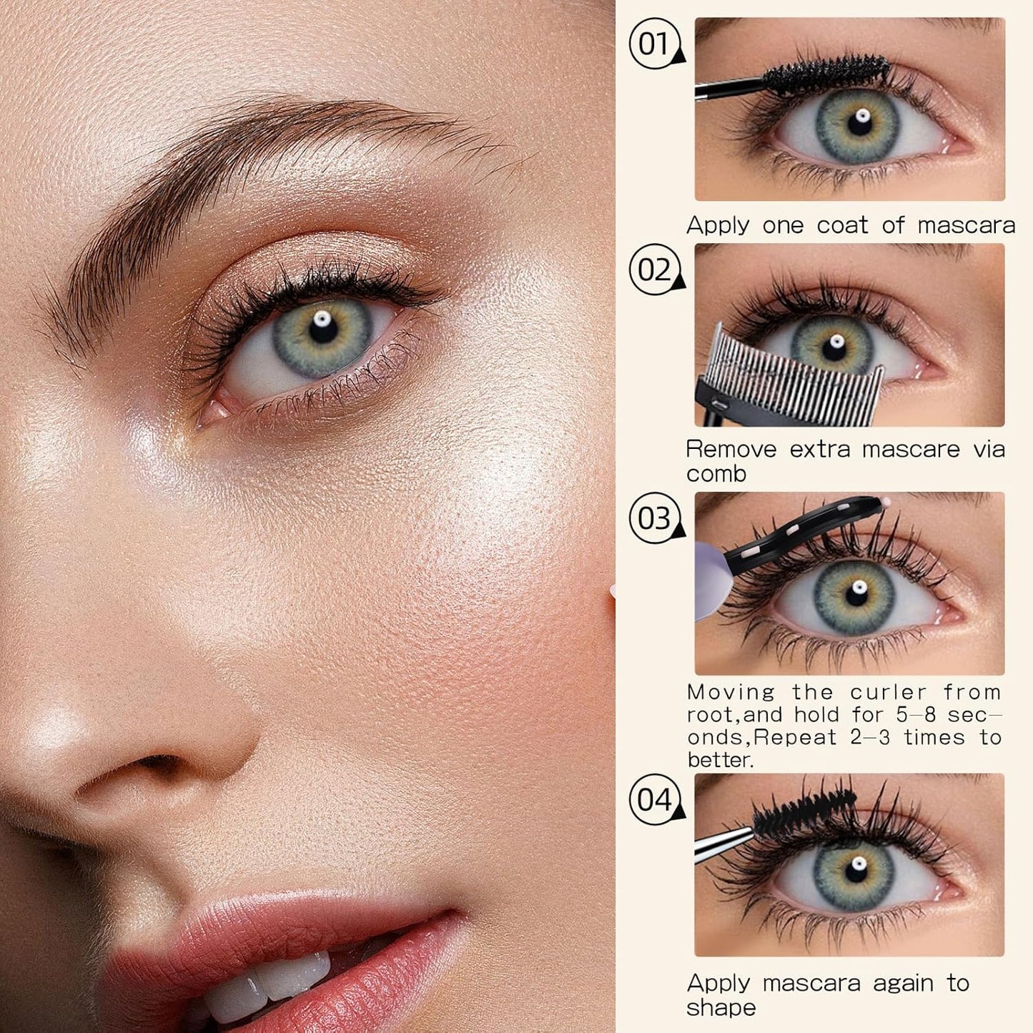 ZAPAL Heated Eyeash Curler, S600 Rechargeable Heated lash Curler, Intelligent Power Off Electric Eyelash Curler Heated Quickly 24 Hs Lasting Natural Makeup for Woman (Angel Blue/Silver, S600-148MM)