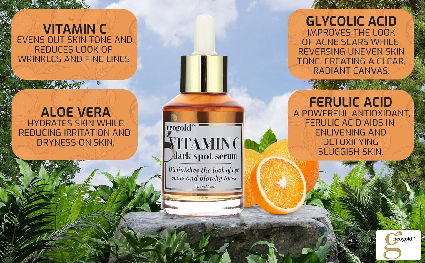 Facial Serum Skin Care Set W/Anti-Aging Retinol Booster, Plumping Collagen Serum, & Brightening Vitamin C Serum For Wrinkles, Fine Lines, Dark Spots, & Uneven Skin Tone, 2 Fl Oz (Set of 3)