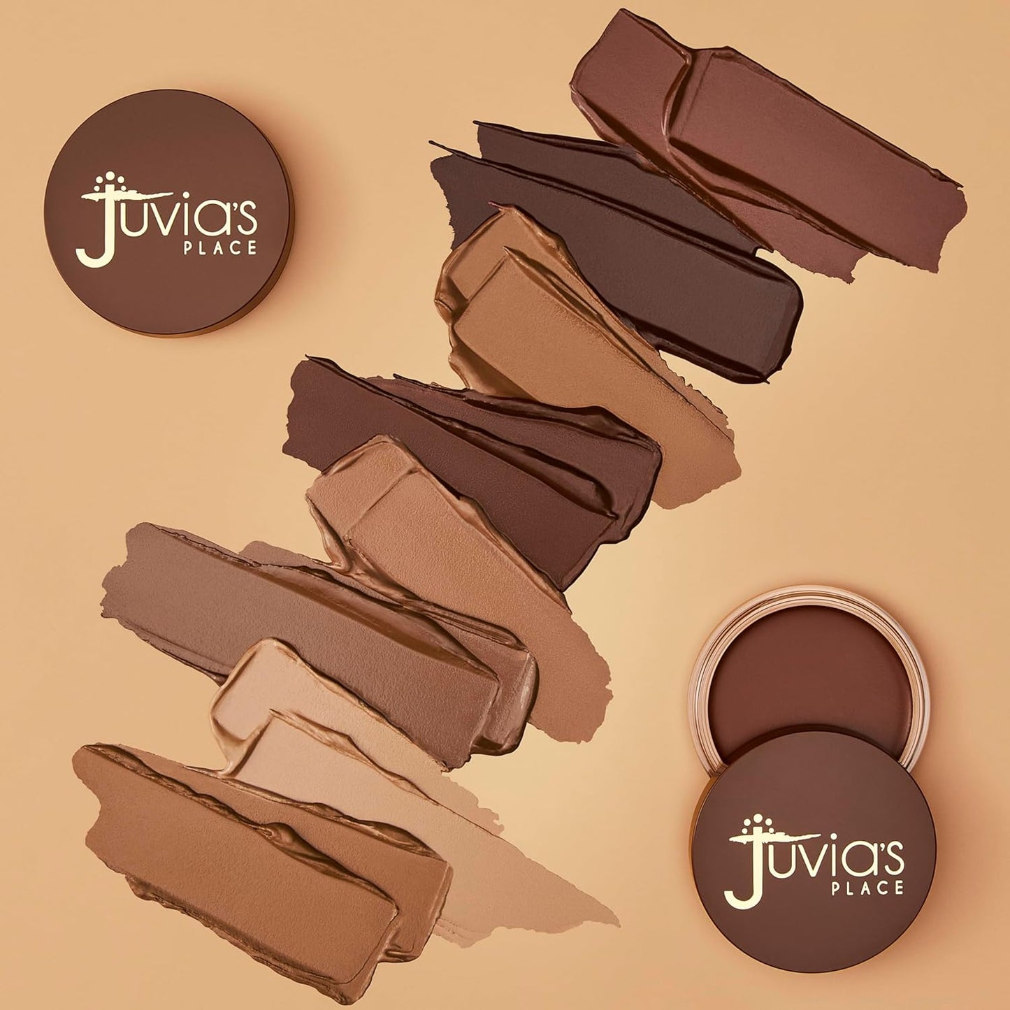 Juvia's Place Bronzed Cream Bronzer Cocoa - Creamy Bronzing Makeup Beauty Glow Sun Kissed Cheek Matte Shimmer Contour Long Lasting Finish Pigmented Bronze Light Buildable Blendable