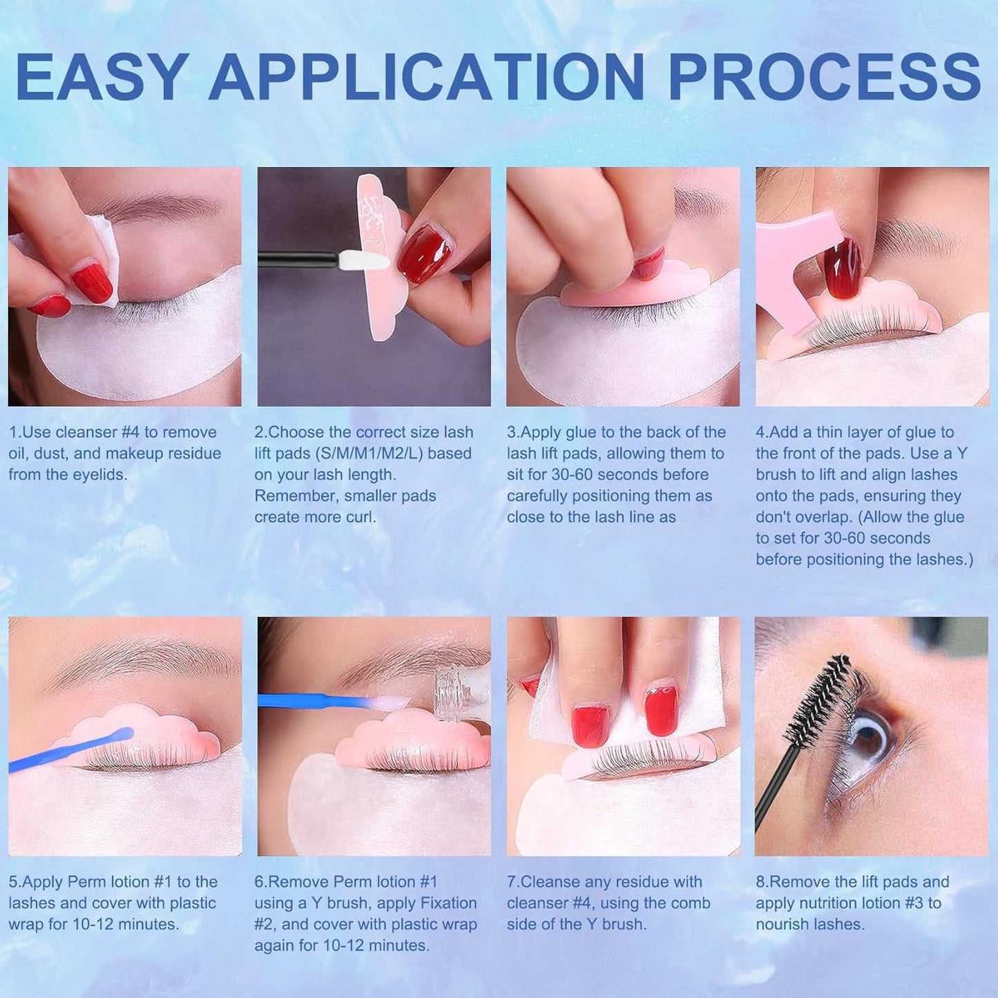 Lash Lift Kit, Eyelash Perm Kit for Natural Curling, Professional Eyelash Lift Kit for Long-Lasting Curl, Black Eyebrows & Eyelashes Color Kit, DIY Lash Lamination Set for Salon & Home Use