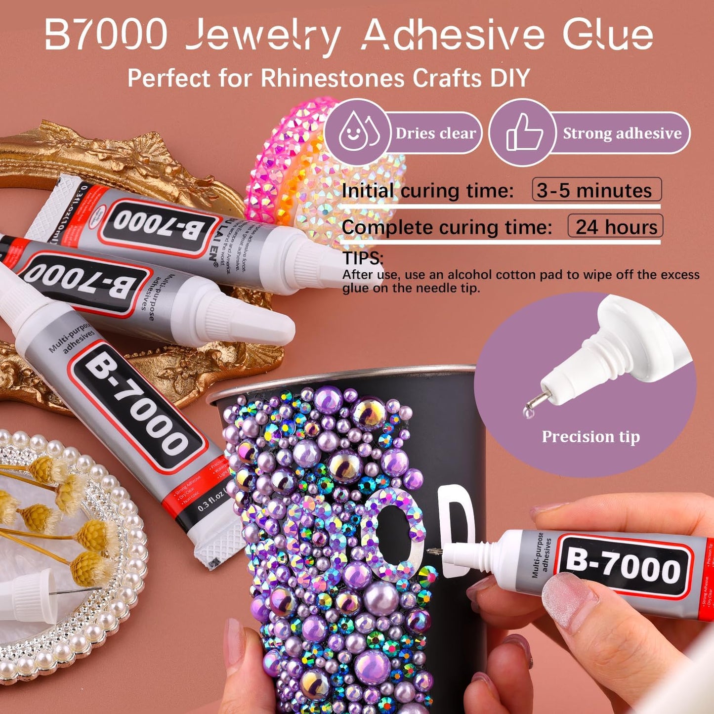 80g Flatback Pearls and Rhinestones for Crafting, Green 3-10mm Resin Rhinestones and Half Pearls for Bedazzling, Nail Art and Dec with 3pcs 10ml B7000 Jewelry Glue, Tweezer and Pickup Pencil