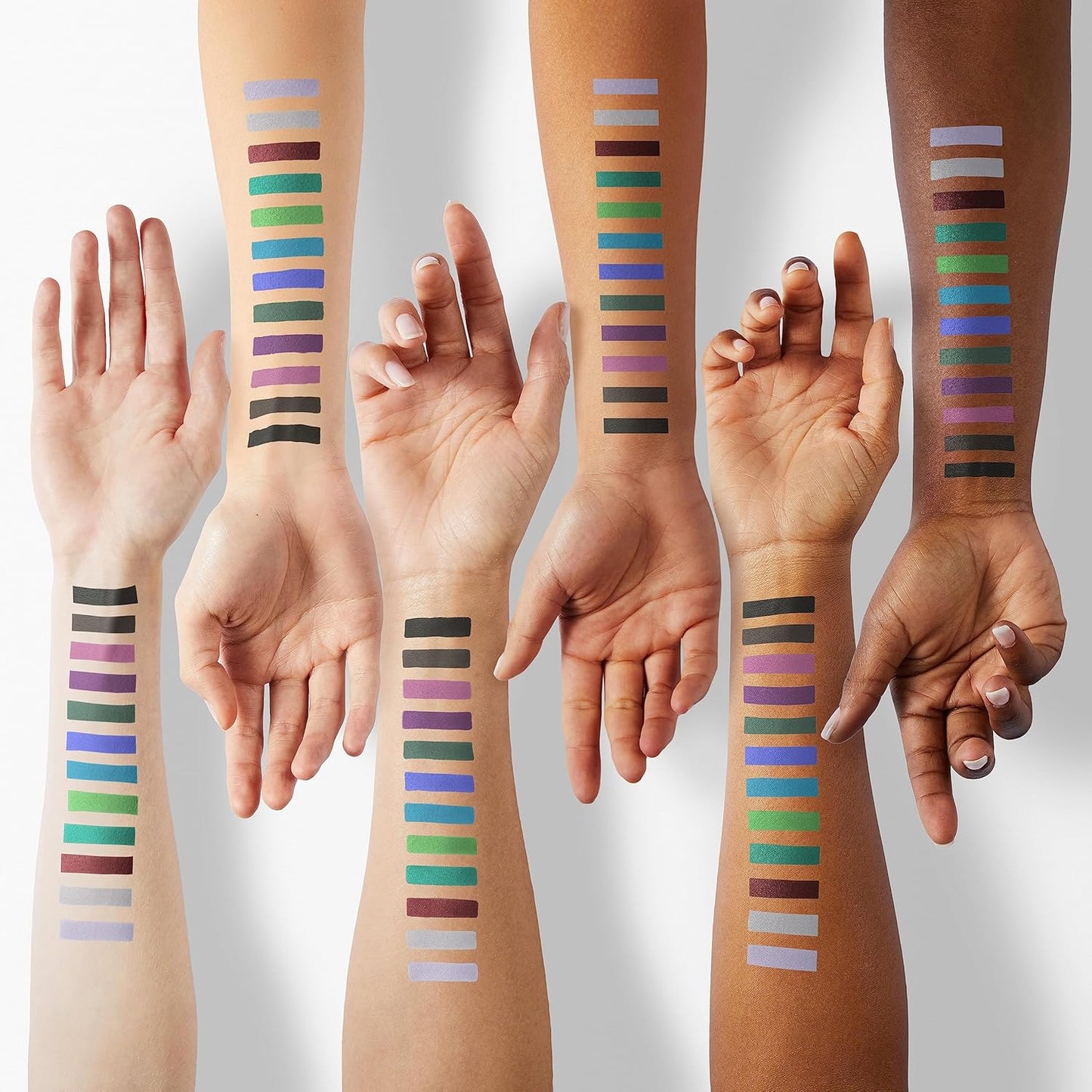 evpct 12Pcs Green Blue White Black Brown Purple Color Gel Glitter Eyeliner Pencils Set for Women Waterline Waterproof Smudge Proof lapiz de ojos delineador de ojos contra el agua Eye Liner Makeup 1